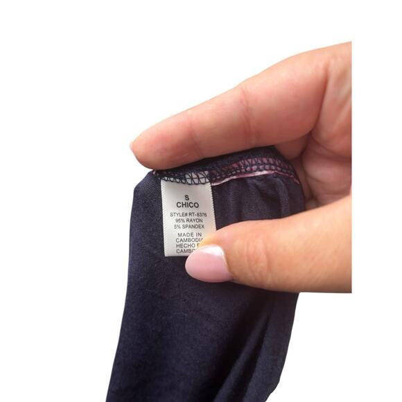 Y2K Tube Too Strapless Navy Top Junior Smal Zenana Outfitters Twist Top - Picture 4 of 5